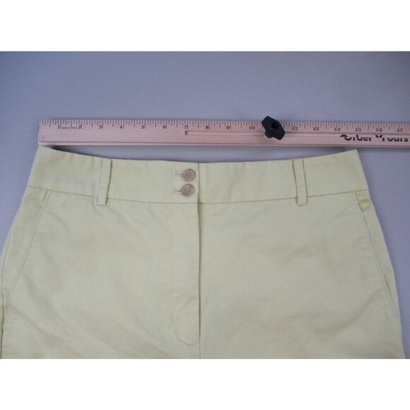 Ann Taylor Easy Chino Pants Womens 8 Fits 30x26 Butter Yellow Cropped High Waist - Picture 6 of 15